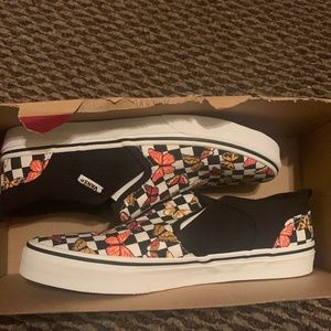 Vans Asher Butterfly Checkered Sz.5 Youth/Women